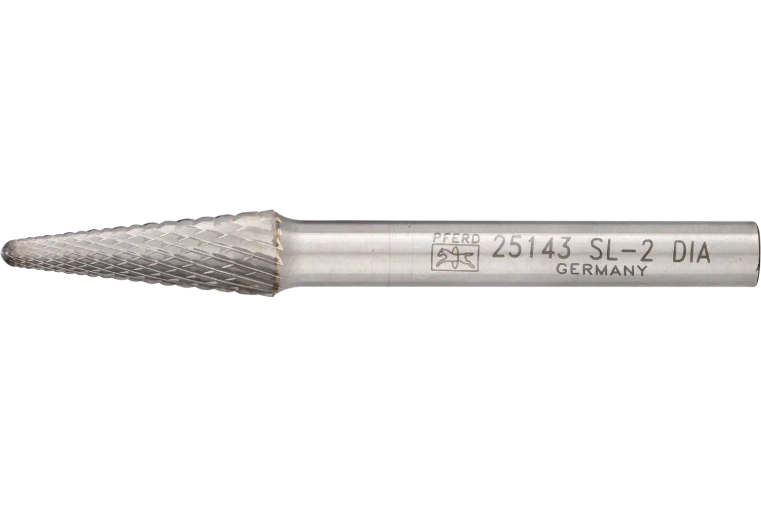 Picture of Pferd Carbide Bur SL-2 14° Taper Diamond Cut 5/16" x 7/8" x 1/4" Shank
